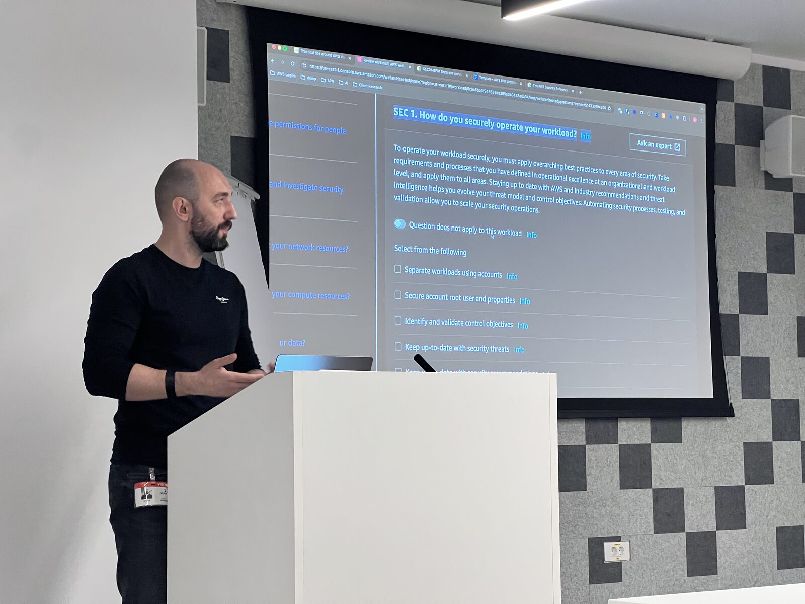 AWS Well-Architected Security session — discussion