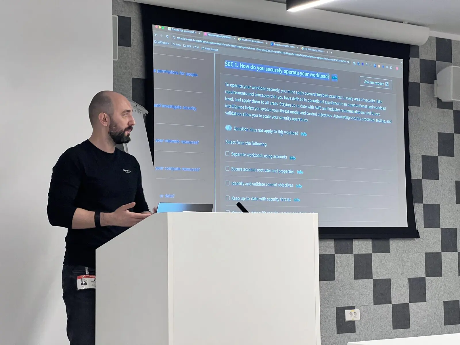 AWS Well-Architected Security session — discussion