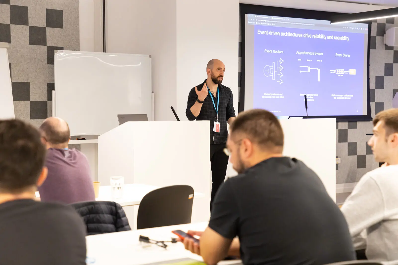 Serverless on AWS Immersion Day — Cosmin presenting